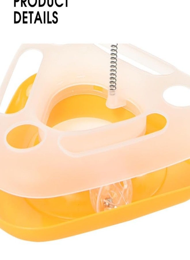 KittuPet KittPet Cat Happy Circle with Ball Bell and Feather Mouse Attached for Cats and Kittens (Color May Vary) | - Image 5